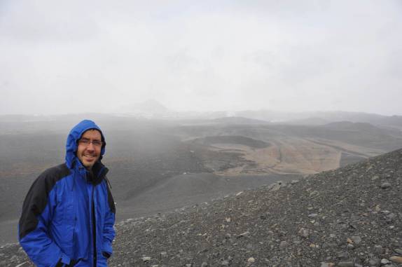 A paisagem lunar ao redor da cratera Hverfjall, em Myvatn, no norte da Islândia